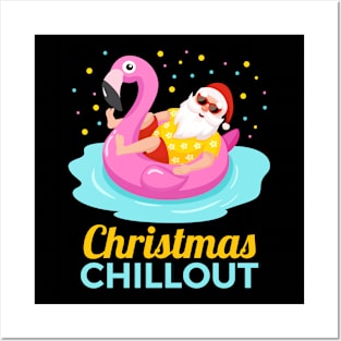 Christmas Flamingo Chillout design product Posters and Art